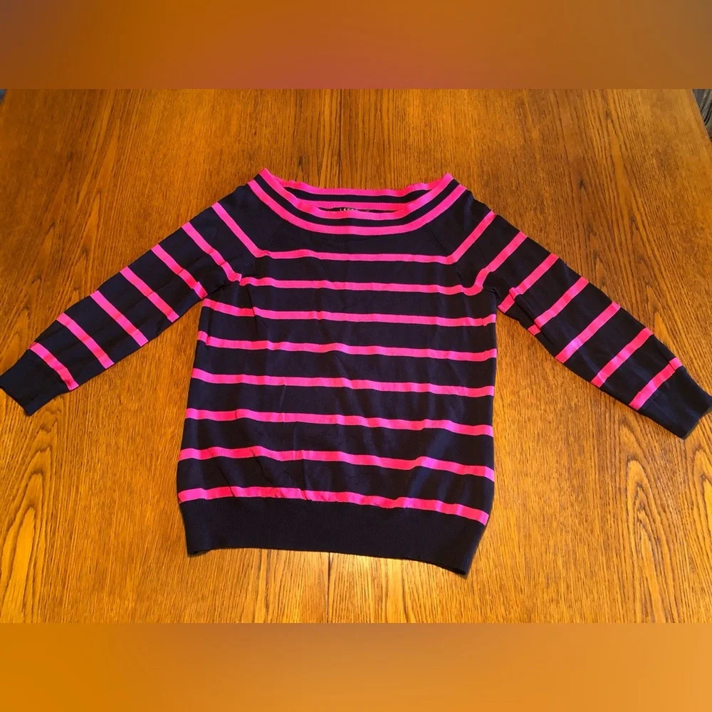 Lauren - Ralph Lauren Striped 3/4 Sleeve Sweater